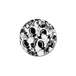 Black and white garden Golf Ball Marker (4 pack) Front