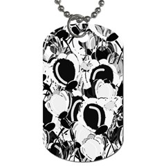 Black And White Garden Dog Tag (two Sides)