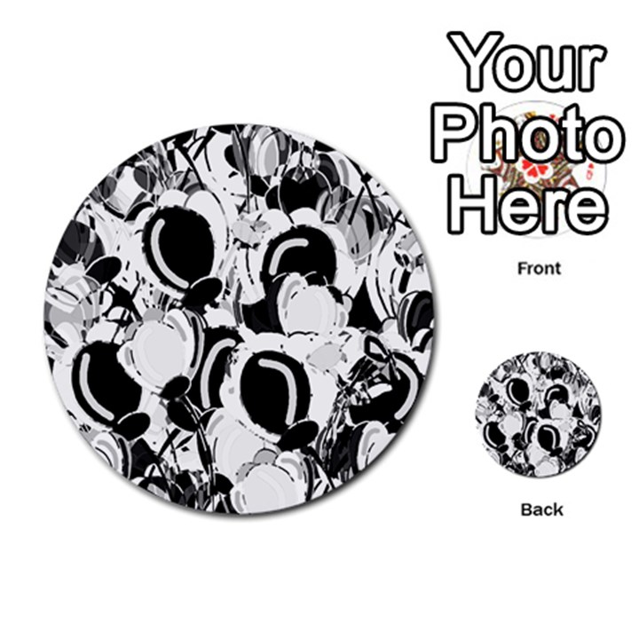 Black and white garden Multi-purpose Cards (Round) 