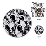 Black and white garden Multi-purpose Cards (Round)  Back 1