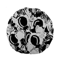 Black And White Garden Standard 15  Premium Round Cushions