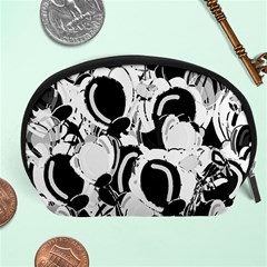 Black And White Garden Accessory Pouches (large)  by Valentinaart