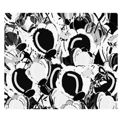 Black And White Garden Double Sided Flano Blanket (small) 