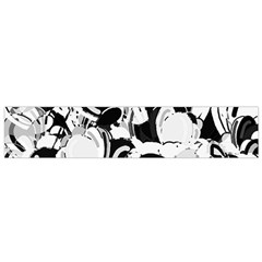 Black And White Garden Flano Scarf (small)