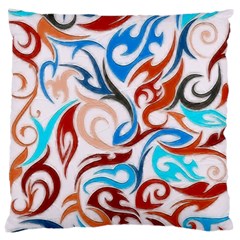 Colorful Ornaments Design Large Cushion Case (one Side) by GabriellaDavid