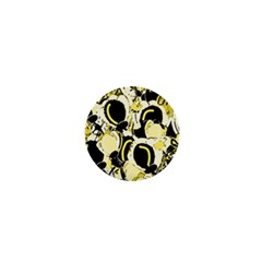 Yellow Abstract Garden 1  Mini Magnets