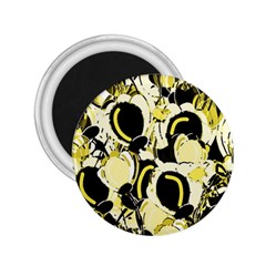 Yellow Abstract Garden 2 25  Magnets