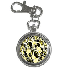 Yellow Abstract Garden Key Chain Watches by Valentinaart