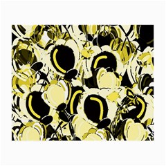 Yellow Abstract Garden Small Glasses Cloth