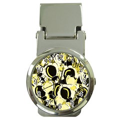 Yellow Abstract Garden Money Clip Watches