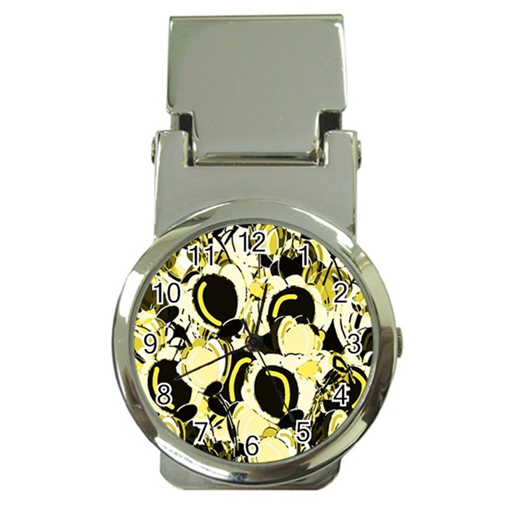 Yellow abstract garden Money Clip Watches