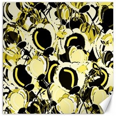 Yellow Abstract Garden Canvas 12  X 12   by Valentinaart