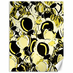 Yellow Abstract Garden Canvas 12  X 16  