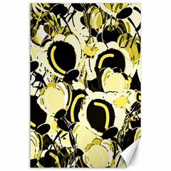 Yellow Abstract Garden Canvas 24  X 36  by Valentinaart