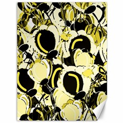 Yellow Abstract Garden Canvas 36  X 48   by Valentinaart