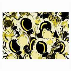 Yellow Abstract Garden Large Glasses Cloth (2-side)