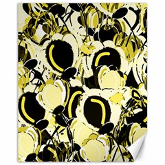 Yellow Abstract Garden Canvas 11  X 14  