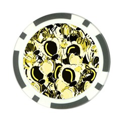 Yellow Abstract Garden Poker Chip Card Guards