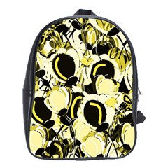 Yellow Abstract Garden School Bags(large) 