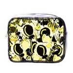 Yellow abstract garden Mini Toiletries Bags Front