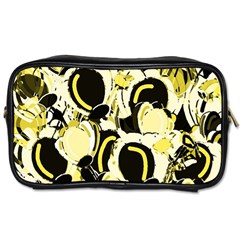 Yellow Abstract Garden Toiletries Bags