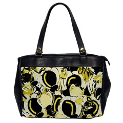 Yellow Abstract Garden Office Handbags