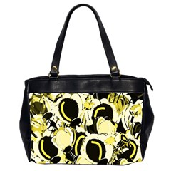 Yellow Abstract Garden Office Handbags (2 Sides) 