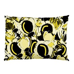 Yellow Abstract Garden Pillow Case (two Sides)