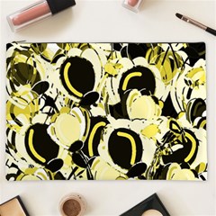 Yellow Abstract Garden Cosmetic Bag (xxl) 