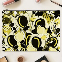 Yellow Abstract Garden Cosmetic Bag (xxxl) 