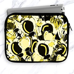 Yellow Abstract Garden Apple Ipad 2/3/4 Zipper Cases by Valentinaart