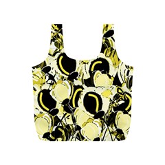 Yellow Abstract Garden Full Print Recycle Bags (s) 