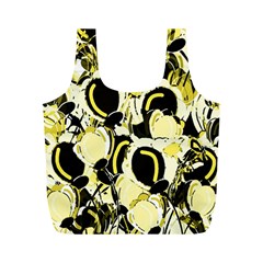 Yellow Abstract Garden Full Print Recycle Bags (m) 