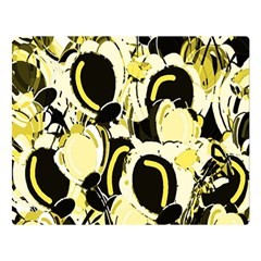 Yellow Abstract Garden Double Sided Flano Blanket (large) 