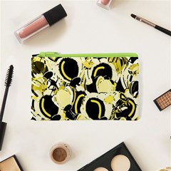 Yellow Abstract Garden Cosmetic Bag (xs)