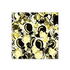 Yellow Abstract Garden Satin Bandana Scarf