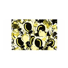 Yellow Abstract Garden Satin Wrap