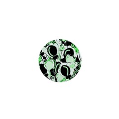 Green Abstract Garden 1  Mini Magnets by Valentinaart