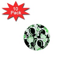 Green Abstract Garden 1  Mini Magnet (10 Pack)  by Valentinaart