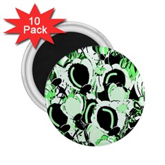 Green Abstract Garden 2 25  Magnets (10 Pack) 