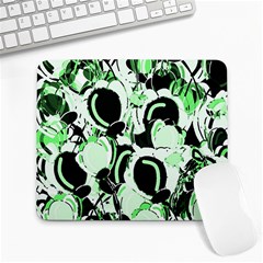 Green Abstract Garden Large Mousepads by Valentinaart