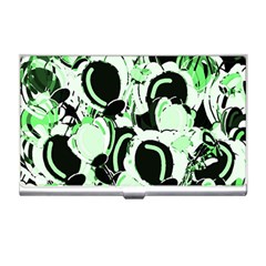 Green Abstract Garden Business Card Holders