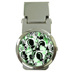 Green Abstract Garden Money Clip Watches by Valentinaart