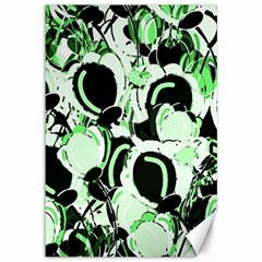 Green Abstract Garden Canvas 12  X 18   by Valentinaart