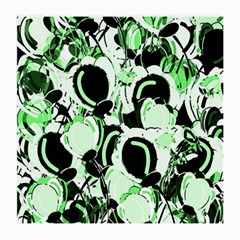 Green Abstract Garden Medium Glasses Cloth by Valentinaart