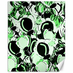 Green Abstract Garden Canvas 11  X 14  