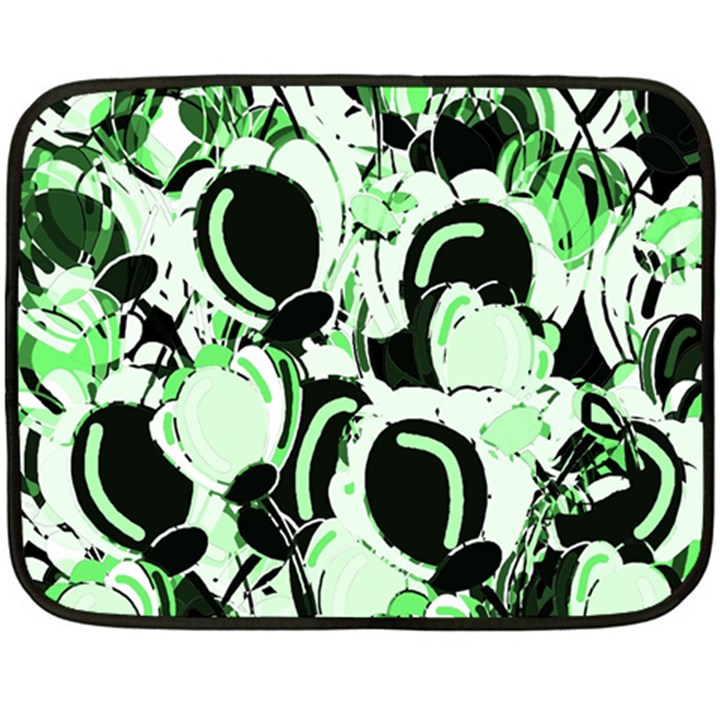 Green abstract garden Fleece Blanket (Mini)