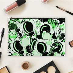 Green Abstract Garden Cosmetic Bag (large) 