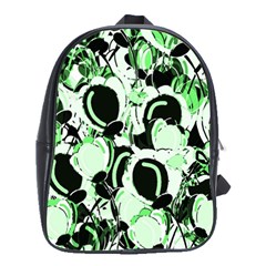 Green Abstract Garden School Bags(large) 