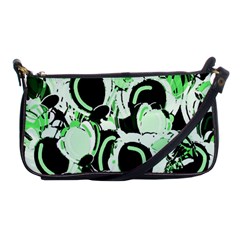 Green Abstract Garden Shoulder Clutch Bags